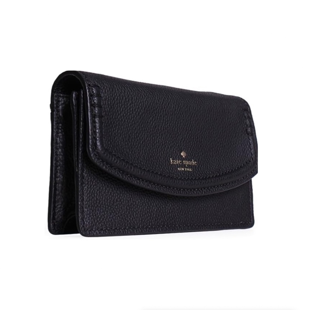 Kate Spade Orchard Street Austyn Crossbody Black Leather Gold Hardware